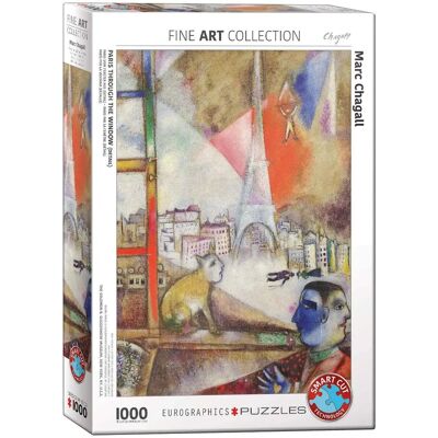 Eurographics Paris Durch das Fenster - 1000 Stück Puzzle Eurographics Paris Durch das Fenster - 1000 Stück Puzzle