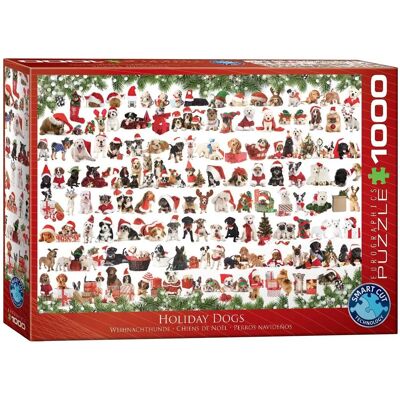 Puzzle Chiens de Noël Eurographics - 1000 Pièces Puzzle Chiens de Noël Eurographics - 1000 Pièces