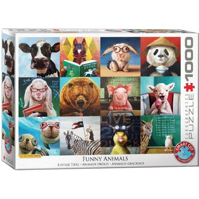 Eurographics Puzzle 1000 Stück - Lustige Tiere - L. Heffernan Eurographics Puzzle 1000 Stück - Lustige Tiere - L. Heffernan