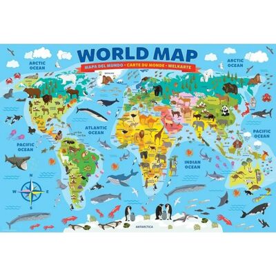 Eurographics Světová mapa 100-dílné puzzle - Vzdělávací & Barevné Eurographics Světová mapa 100-dílné puzzle - Vzdělávací & Barevné