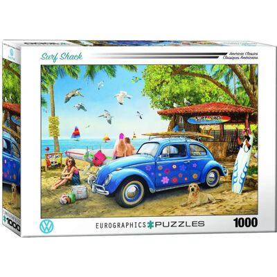 Eurographics VW Beetle Surf Shack Puzzle - 1000 Pièces - Publicité Eurographics VW Beetle Surf Shack Puzzle - 1000 Pièces - Publicité