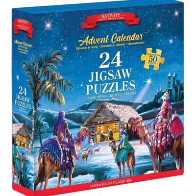 Calendrier de l'Avent Nativité - 24 Puzzles - 50 Pièces Calendrier de l'Avent Nativité - 24 Puzzles - 50 Pièces