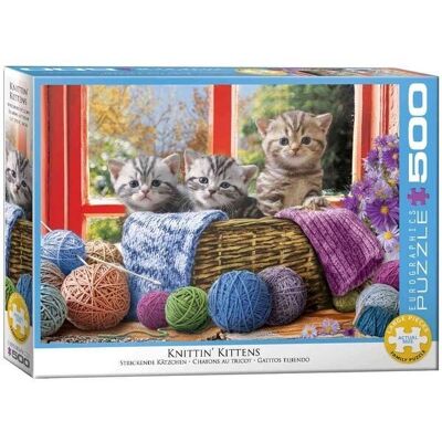 Eurographics Strickende Kätzchen XL Puzzle - 500 Teile - Puzzle Eurographics Strickende Kätzchen XL Puzzle - 500 Teile - Puzzle