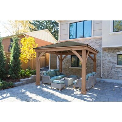 Westmann Holzpavillon Devon 12x12 Beige - Garten & Freizeit Westmann Holzpavillon Devon 12x12 Beige - Garten & Freizeit