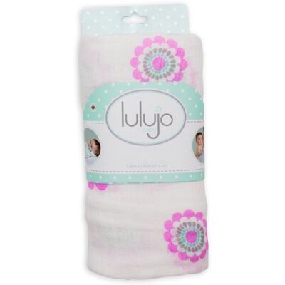 Lulujo - Couverture en mousseline de bambou - 120x120cm - Nid d'ange - Publicité Lulujo - Couverture en mousseline de bambou - 120x120cm - Nid d'ange - Publicité