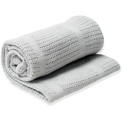 Lulujo Grey Baby Blanket - 100x80cm - Lightweight Breathable Lulujo Grey Baby Blanket - 100x80cm - Lightweight Breathable