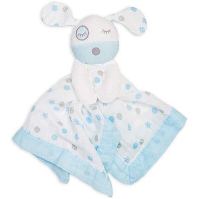 Lulujo Blue Puppy Muslin Lovey - Lovey Lulujo Blue Puppy Muslin Lovey - Lovey