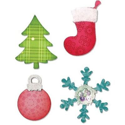Sizzix Bigz Albero di Natale/Decorazione/Foglio di Neve e Calza - Taglierina Sizzix Bigz Albero di Natale/Decorazione/Foglio di Neve e Calza - Taglierina