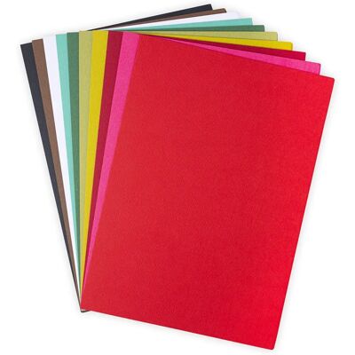 Sizzix 663783 Surfacez-Paket - 60 Blätter, 10 Farben, A4 Sizzix 663783 Surfacez-Paket - 60 Blätter, 10 Farben, A4