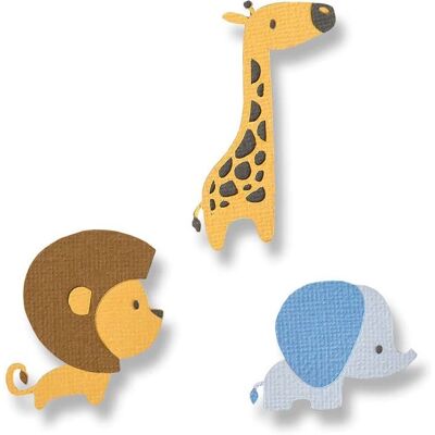 Sizzix Animaux de la jungle Bébé - Multicolore Sizzix Animaux de la jungle Bébé - Multicolore