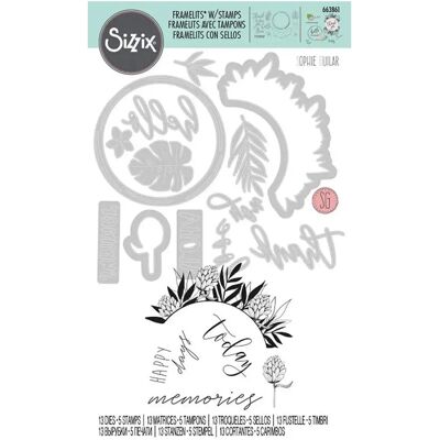 Sizzix - Frayed Flowers 661806 - 9,2×2,5 cm - Szablony wycinania Sizzix - Frayed Flowers 661806 - 9,2×2,5 cm - Szablony wycinania
