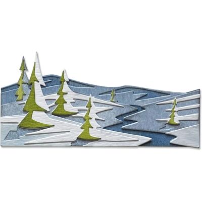 Sizzix Thinlits Paysage enneigé - Découpe de Noël Sizzix Thinlits Paysage enneigé - Découpe de Noël