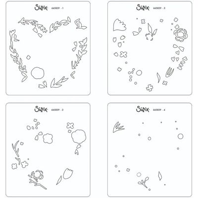 Sizzix Überlagerbares Herzkrone Schablone - Bastelzubehör Sizzix Überlagerbares Herzkrone Schablone - Bastelzubehör