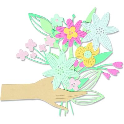 Sizzix 665895 - Pass the Bouquet - Pack da 12 - Set di fustelle Sizzix 665895 - Pass the Bouquet - Pack da 12 - Set di fustelle