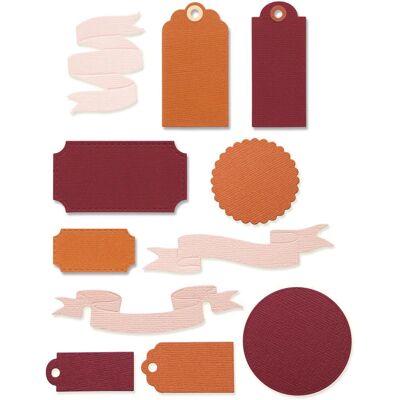 Sizzix 666250 - Set de Troqueles Thinlits-Etiquetas Vintage y Banners Sizzix 666250 - Set de Troqueles Thinlits-Etiquetas Vintage y Banners