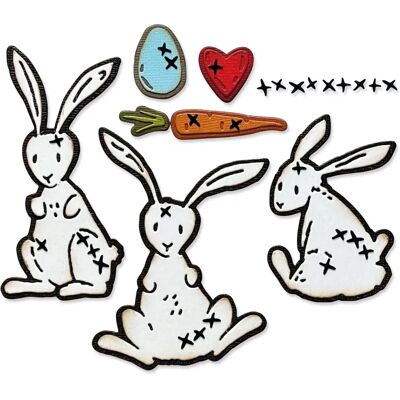 Szablon wycinania Bunny Stitch od Tim Holtz - Narzędzie kreatywne na Wielkanoc Szablon wycinania Bunny Stitch od Tim Holtz - Narzędzie kreatywne na Wielkanoc