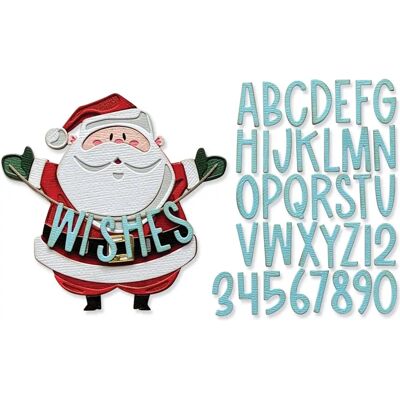 Pochoir Santa Greetings Colorize de Tim Holtz - Publicité Pochoir Santa Greetings Colorize de Tim Holtz - Publicité