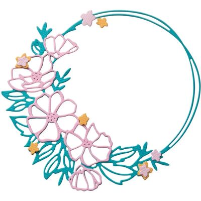 Sizzix Floral Round - Plaque de découpe pour loisirs créatifs Sizzix Floral Round - Plaque de découpe pour loisirs créatifs