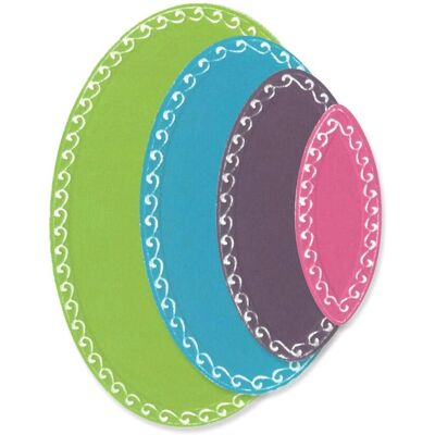 Sizzix Ovale Framelits - Stacey Park - Ensemble de découpe Sizzix Ovale Framelits - Stacey Park - Ensemble de découpe