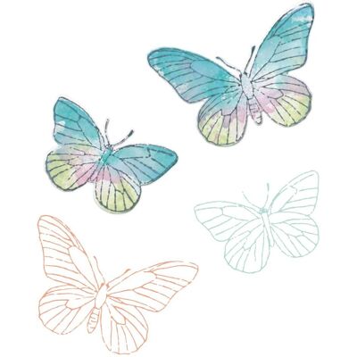 Sizzix Painted Pencil Schmetterlinge Bastelset - Stanze & Stempel Sizzix Painted Pencil Schmetterlinge Bastelset - Stanze & Stempel
