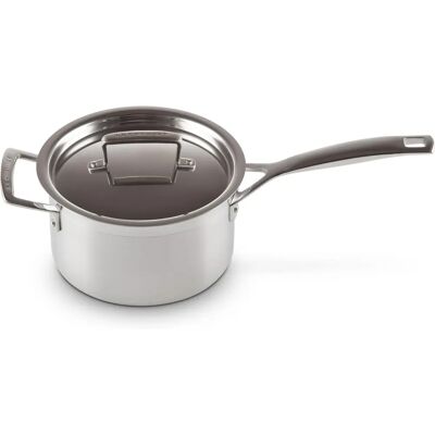 Le Creuset Cazo de Acero Inoxidable de 18Cm con Tapa Plateada Le Creuset Cazo de Acero Inoxidable de 18Cm con Tapa Plateada