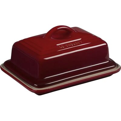 Le Creuset Piatto in gres porcellanato per burro - Ciliegia Le Creuset Piatto in gres porcellanato per burro - Ciliegia