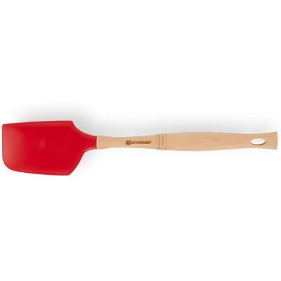 Le Creuset Stor silikonspatel - Trähandtag, Röd Le Creuset Stor silikonspatel - Trähandtag, Röd