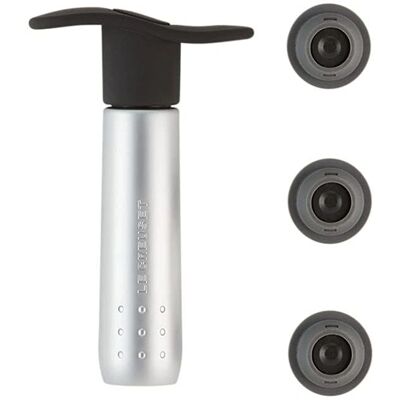 Le Creuset Wein-Vakuumpumpe mit 3 Stopfen Le Creuset Wein-Vakuumpumpe mit 3 Stopfen