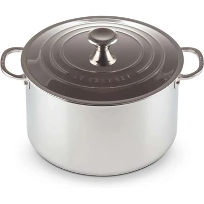 Olla de Acero Inoxidable Signature de Le Creuset 28cm - Gran Capacidad - Compatible con Todas las Cocinas Olla de Acero Inoxidable Signature de Le Creuset 28cm - Gran Capacidad - Compatible con Todas las Cocinas