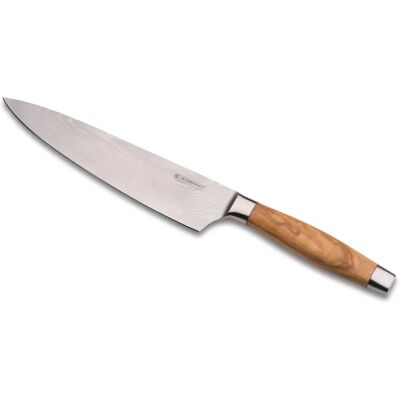 Cuchillo de Chef Le Creuset de 20cm con Mango de Madera de Olivo Cuchillo de Chef Le Creuset de 20cm con Mango de Madera de Olivo