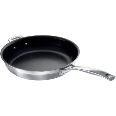 Le Creuset Poêle Antiadhésive en Acier Inoxydable 3-Couches 30 cm - Poêle à Frire - Publicité Le Creuset Poêle Antiadhésive en Acier Inoxydable 3-Couches 30 cm - Poêle à Frire - Publicité