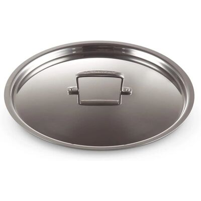 Le Creuset Zilver 28cm 3-laags RVS Deksel - Kookgerei Le Creuset Zilver 28cm 3-laags RVS Deksel - Kookgerei