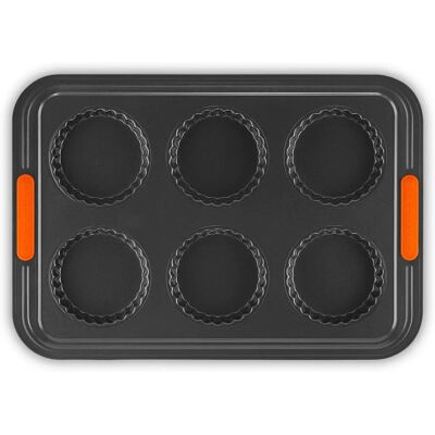 Le Creuset Bandeja de Tartas Negra de 6 Tazas - Bandeja para Tartas Le Creuset Bandeja de Tartas Negra de 6 Tazas - Bandeja para Tartas