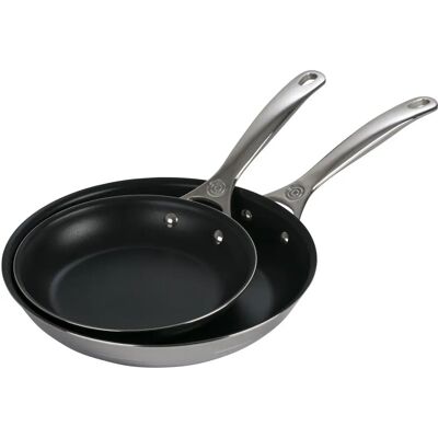 Le Creuset Juego de Sarténes Antiadherentes de Acero Inoxidable - Juego de Sartenes Le Creuset Juego de Sarténes Antiadherentes de Acero Inoxidable - Juego de Sartenes