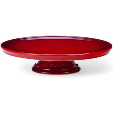 Le Creuset Kersenrood / Meringue 30cm Cake Plate - Cake Plate Le Creuset Kersenrood / Meringue 30cm Cake Plate - Cake Plate