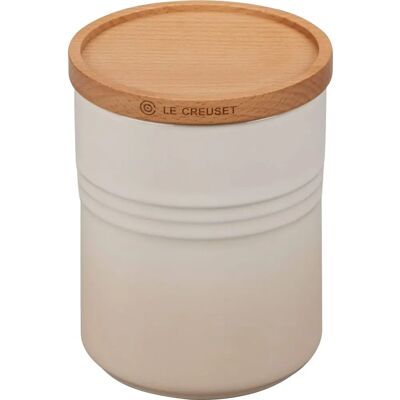 Le Creuset Meringue Tarro de almacenaje de gres medio - Tarro de almacenamiento Le Creuset Meringue Tarro de almacenaje de gres medio - Tarro de almacenamiento