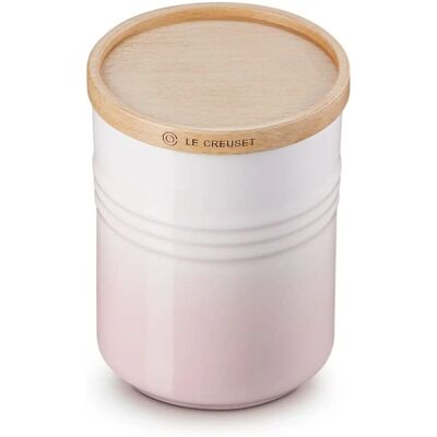 Le Creuset Shell Pink Steenware Middelgrote Opslagpot - Opslag Pot Le Creuset Shell Pink Steenware Middelgrote Opslagpot - Opslag Pot