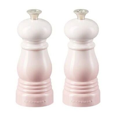 LE CREUSET Shell Pink Salt and Pepper Mills Set 11cm LE CREUSET Shell Pink Salt and Pepper Mills Set 11cm