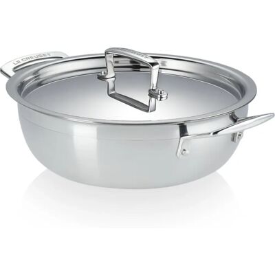 Le Creuset Cazuela antiadherente de acero inoxidable 3 capas 24cm - Utensilios de cocina Le Creuset Cazuela antiadherente de acero inoxidable 3 capas 24cm - Utensilios de cocina