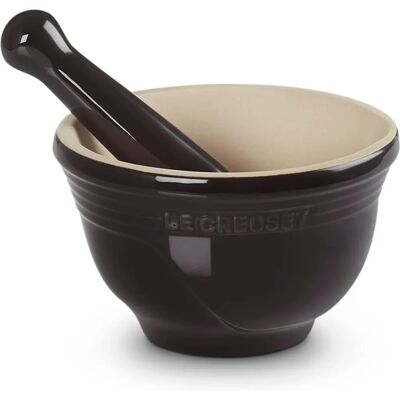 Le Creuset Schwarzer Glasiert Steinzeug Mörser - Küchenhelfer Le Creuset Schwarzer Glasiert Steinzeug Mörser - Küchenhelfer