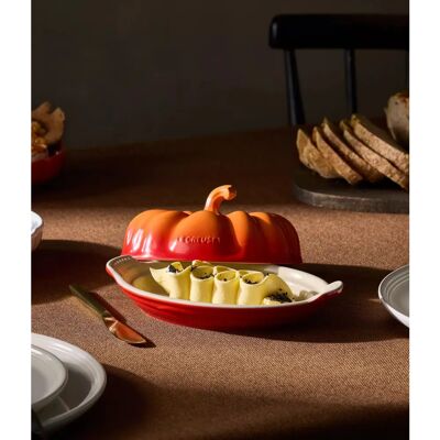 Le Creuset Volcanic Pumpkin Butter Dish - Halloween Le Creuset Volcanic Pumpkin Butter Dish - Halloween
