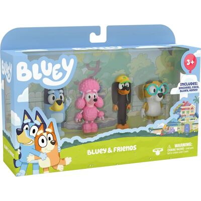 Moose Toys Bluey & Friends - Bluey, 4 Figuren, Bunt Moose Toys Bluey & Friends - Bluey, 4 Figuren, Bunt