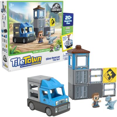 Tile Town Jurassic World Dino Rescue Set - Konstruktionsset Tile Town Jurassic World Dino Rescue Set - Konstruktionsset