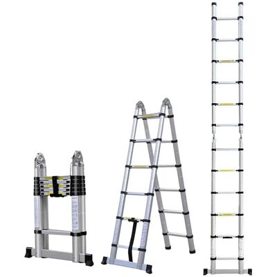 Drabina teleskopowa COOCHEER - 16 antypoślizgowych stopni - Maksymalna waga 150kg Drabina teleskopowa COOCHEER - 16 antypoślizgowych stopni - Maksymalna waga 150kg