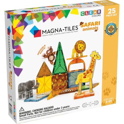 Magna-Tiles Żyrafa Słoń Safari - Zabawka Budowlana Magna-Tiles Żyrafa Słoń Safari - Zabawka Budowlana