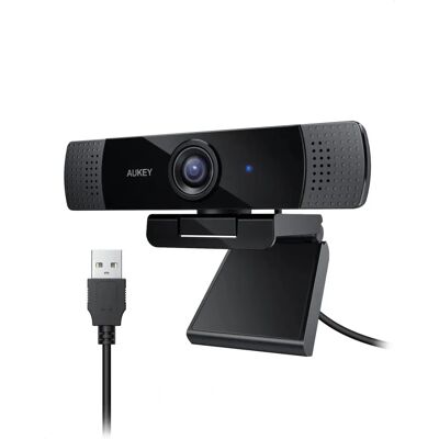 Webcam Aukey PC-LM1E - Full HD, 2MP, USB, Noir - Publicité Webcam Aukey PC-LM1E - Full HD, 2MP, USB, Noir - Publicité