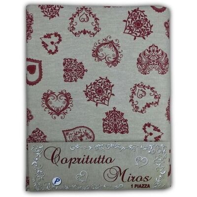 TEX FAMILY - Copritutto gran foulard - Rosso - Singolo - Home textile TEX FAMILY - Copritutto gran foulard - Rosso - Singolo - Home textile
