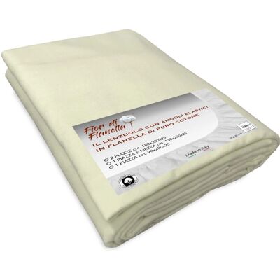 TEX FAMILY - Fior di Flanella - Crema - Flanella - Sheet TEX FAMILY - Fior di Flanella - Crema - Flanella - Sheet