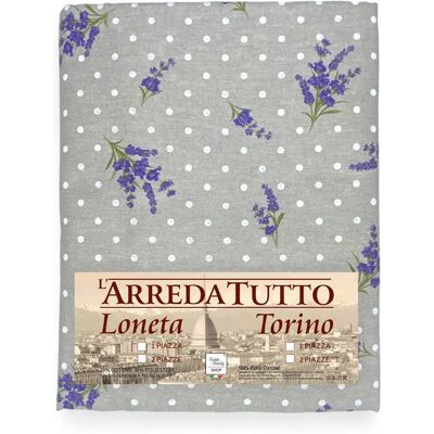 TEX FAMILY - Telo arredo Copritutto - Lavanda provenzale - 170x280 cm - cotone naturale - Bed throw TEX FAMILY - Telo arredo Copritutto - Lavanda provenzale - 170x280 cm - cotone naturale - Bed throw
