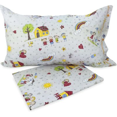 TEX FAMILY - Copripiumino Bambini Cotone - Singolo 155x200cm TEX FAMILY - Copripiumino Bambini Cotone - Singolo 155x200cm